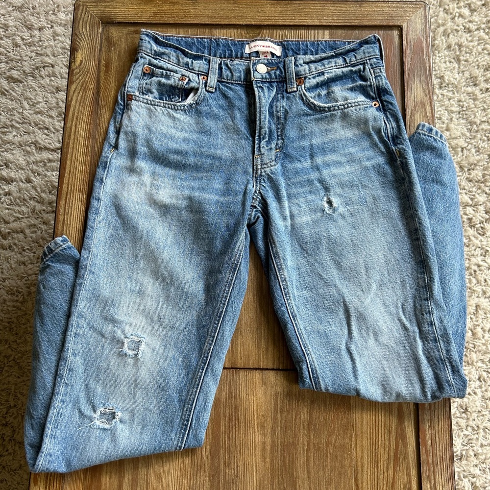Lucky Brand Jeans Boy Mid Rise Relaxed Straight Size 0/25 R